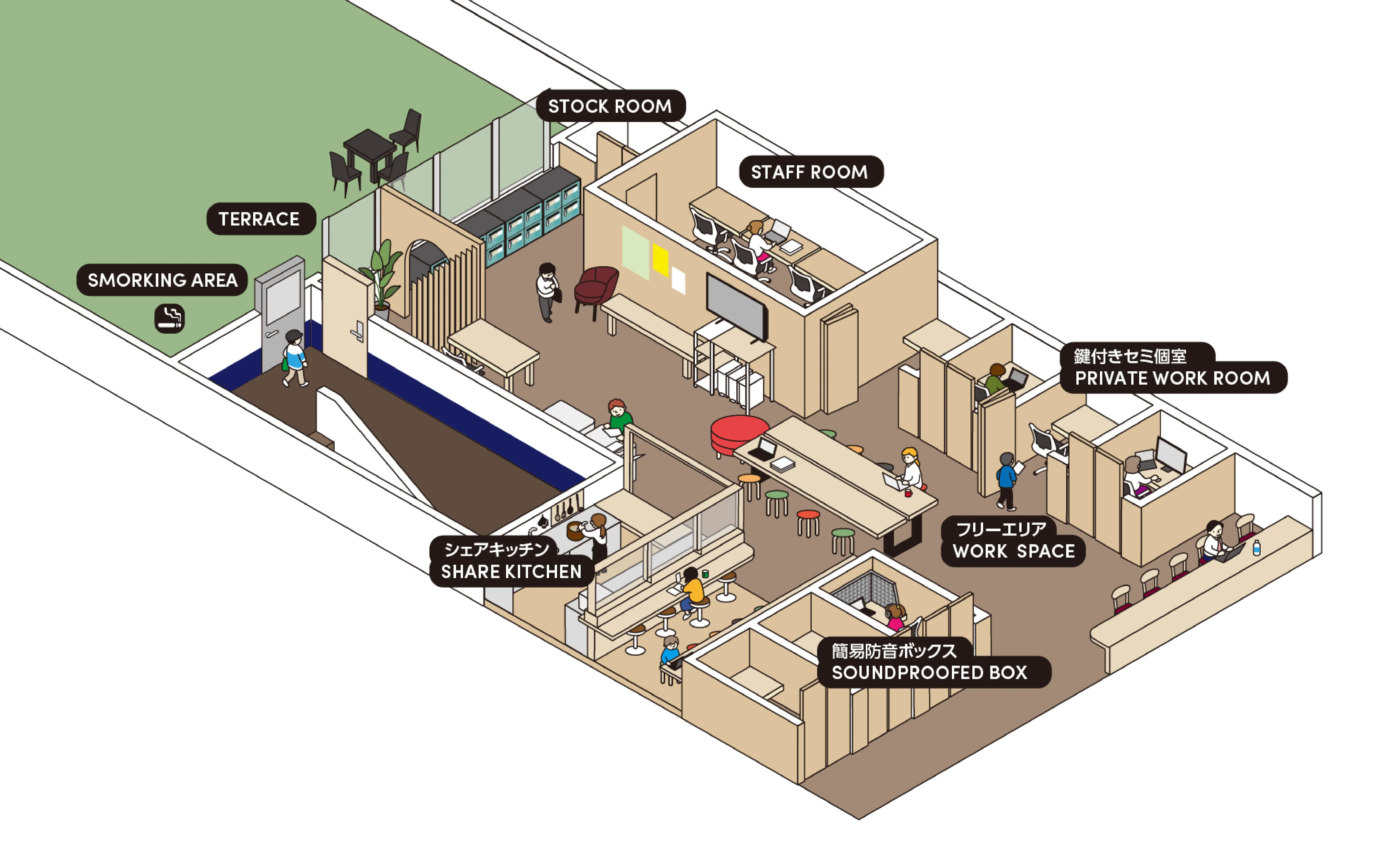 HACORI worksフロアマップ